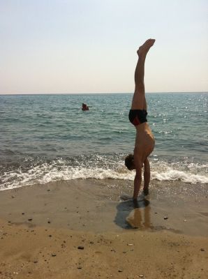 Richard in Italien am Strand
